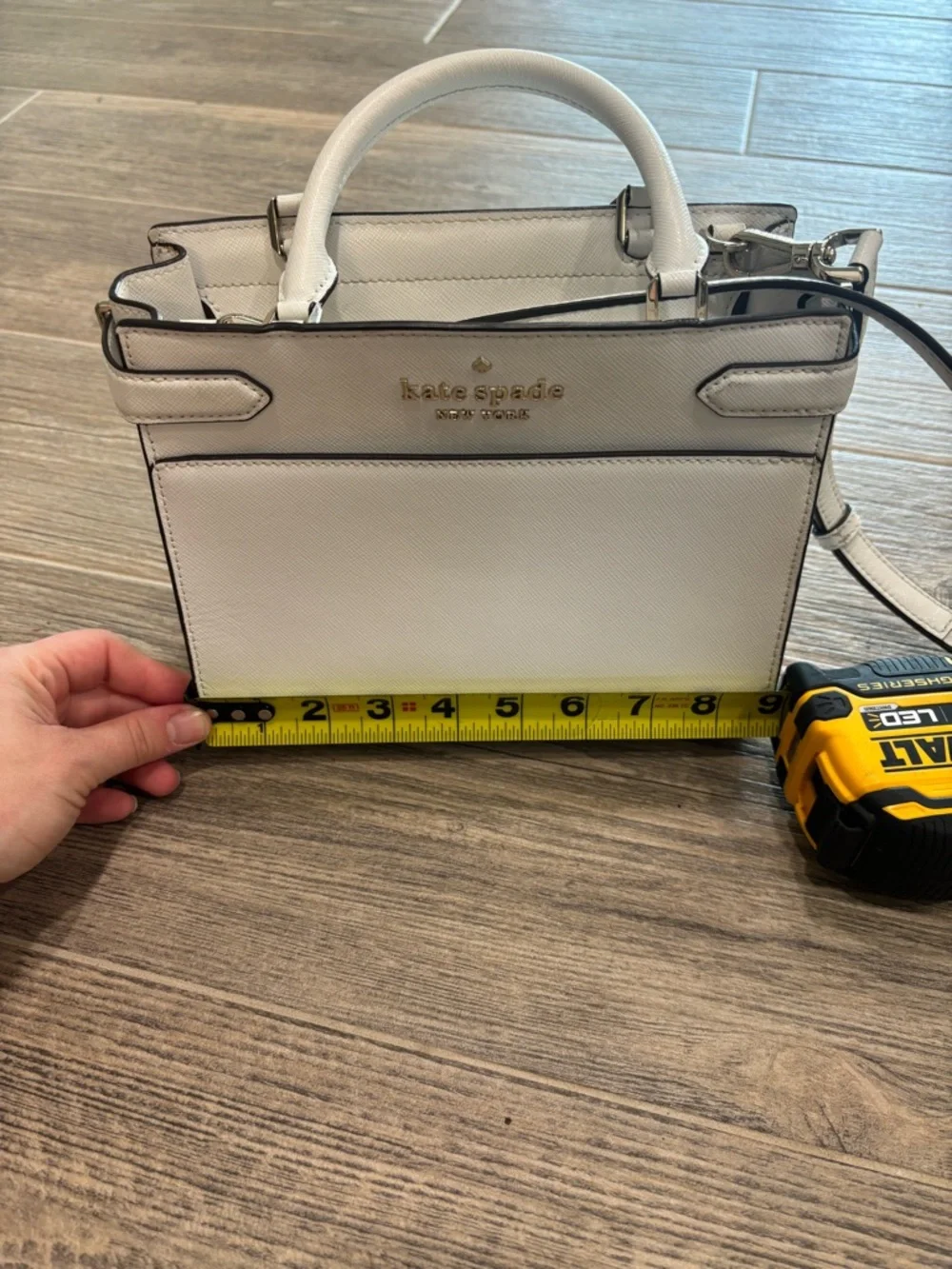 Kate Spade Staci Cameron Small Satchel Crossbody Parchment White - Picture 11 of 12
